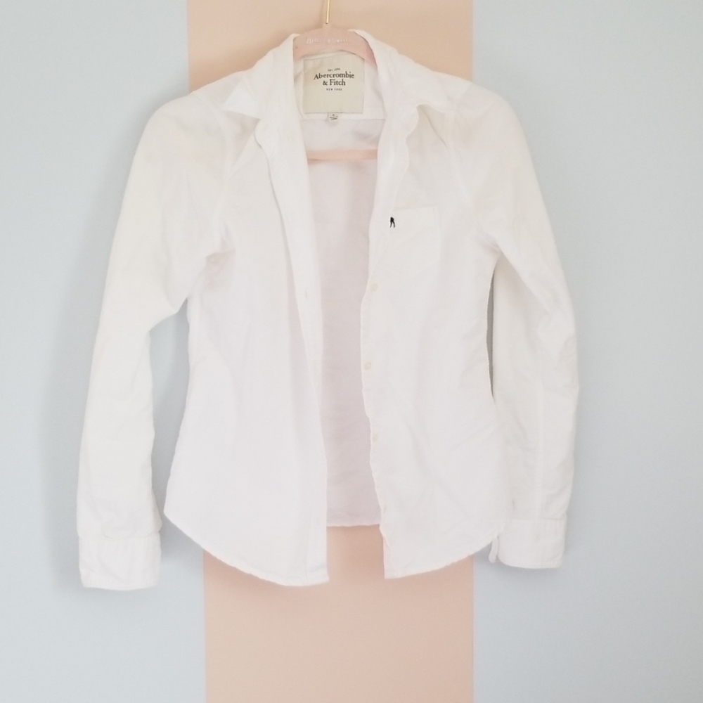 Two Abercrombie & Fitch white button ups